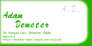adam demeter business card